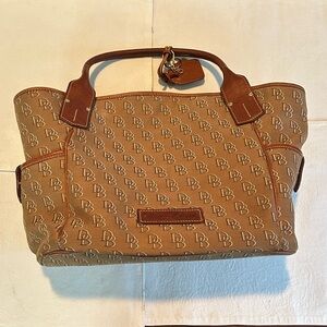 Dooney & Bourke Tan Monogram Tote